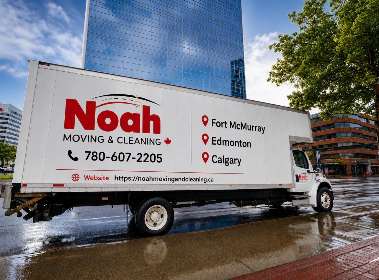 Noah Moving & Cleaning branded moving truck